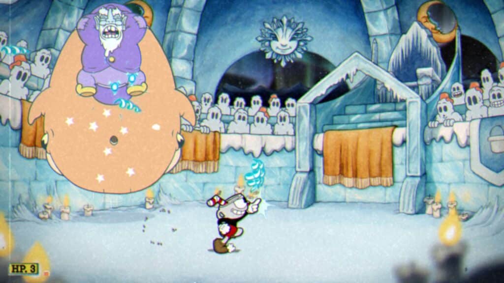 Phase #1 - Mortimer Freeze - Cuphead DLC Snow Cult Scuffle Boss Fight