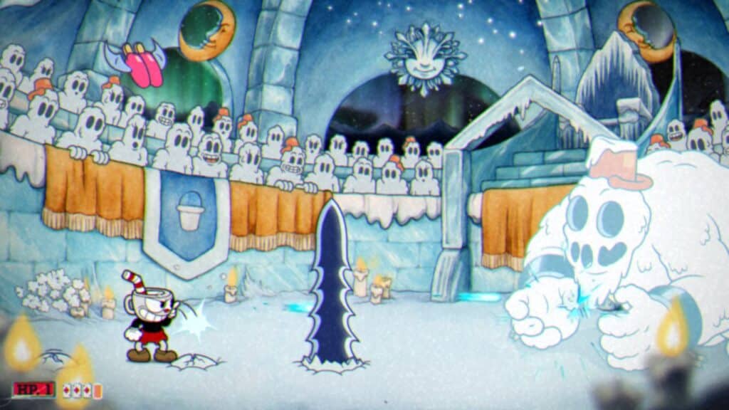 Phase #2 - Snow Giant - Cuphead DLC Snow Cult Scuffle Boss Fight