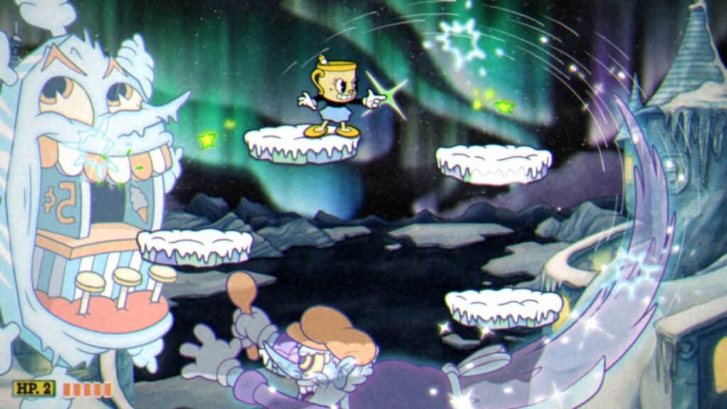 Phase #3 - Giant Snowflake - Cuphead DLC Snow Cult Scuffle Boss Fight