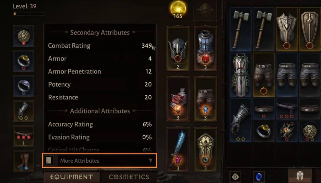 How to See your Diablo Immortal Combat Rating