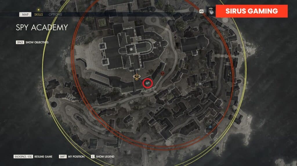 Pistol Workbench Map Location - Sniper Elite 5 Spy Academy Workbench