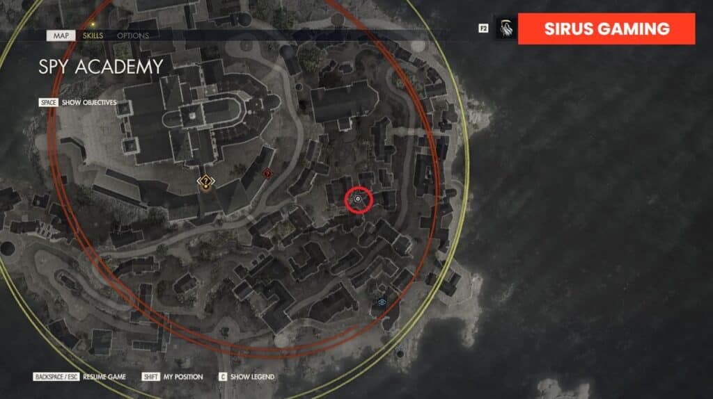 SMG Workbench Map Location - Sniper Elite 5 Spy Academy Workbench