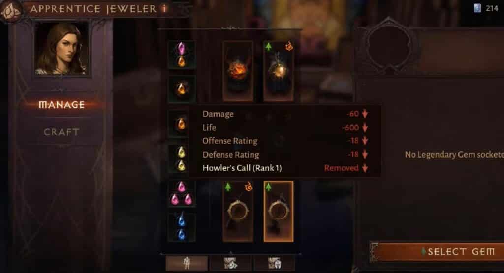 Socket and Upgrade Gems - Diablo Immortal