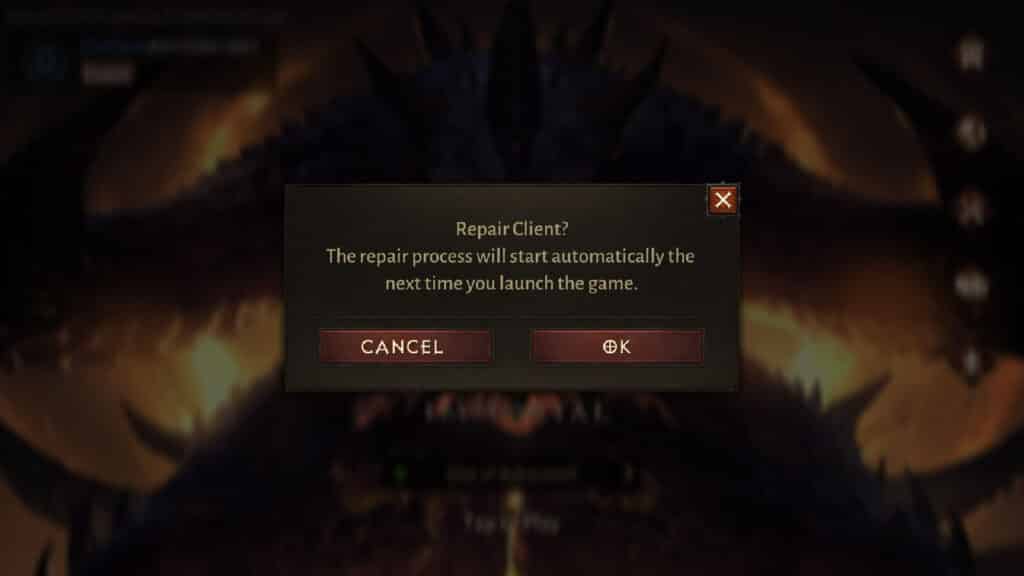 Diablo Immortal Repair Client mobile