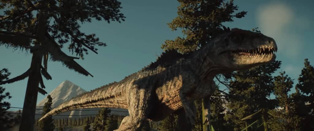 Jurassic World Evolution 2 Giganotosaurus cover