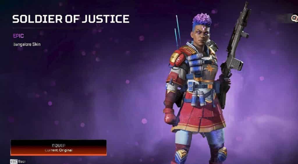 Bangalore Soldier of Justice - Apex Legends Gaiden Event