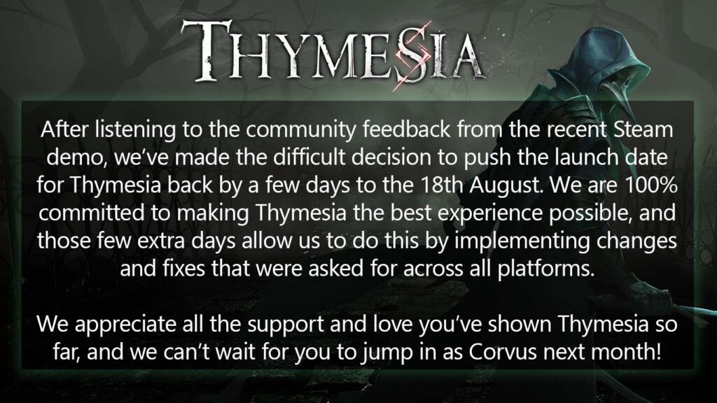 Thymesia delayed - statement