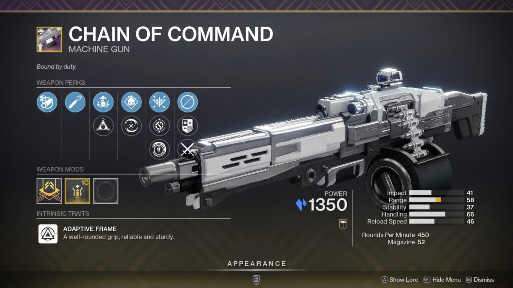 Best Weapons Before Destiny 2 Season 18 - Chain of Command