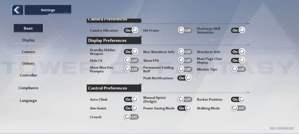 How to Crouch in Tower of Fantasy Settings