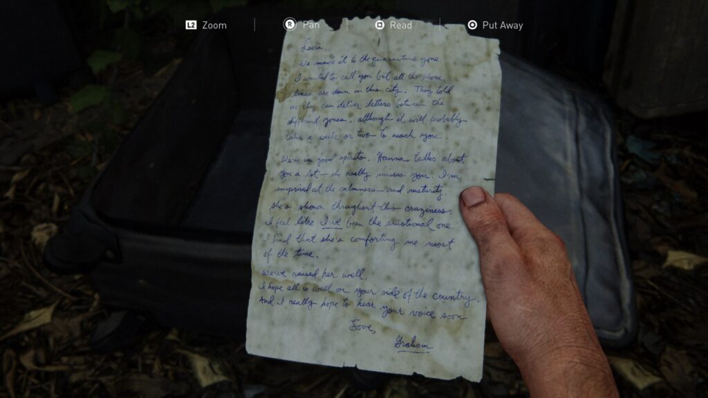 Note to Wife - Last of Us Part 1 Bus Depot Collectible