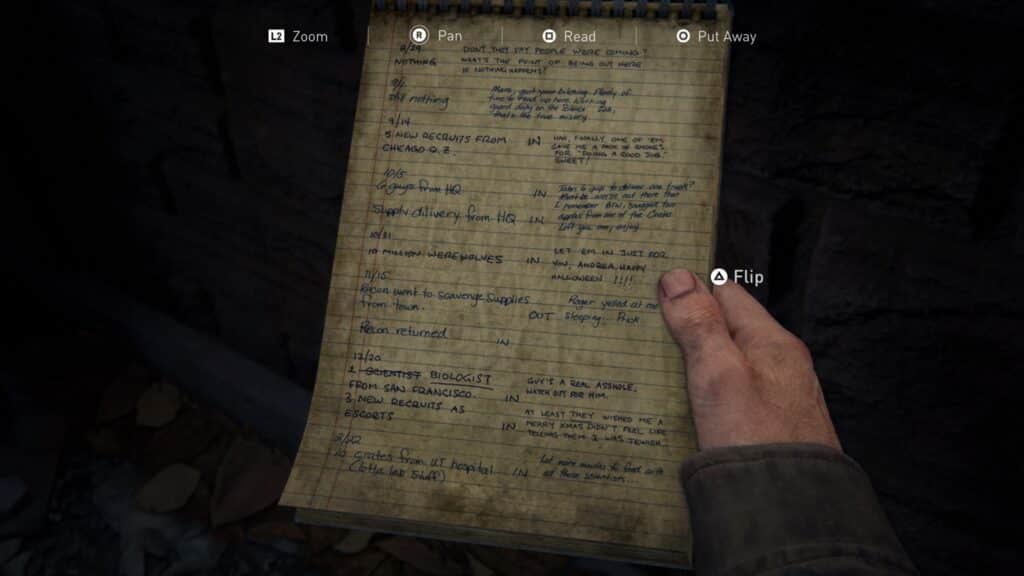 Sniper's Nest Log - Last of Us Part 1 The University Collectible