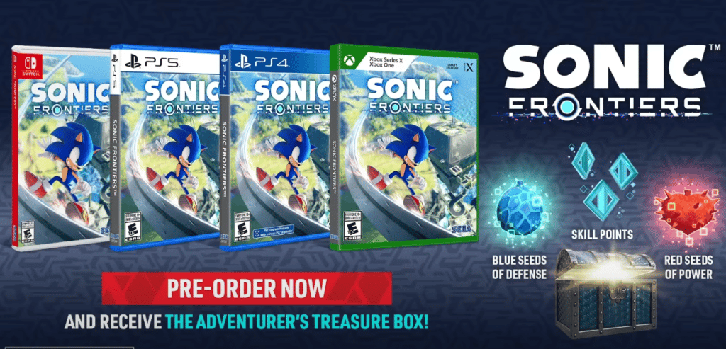 Sonic Frontiers Pre-Order Options