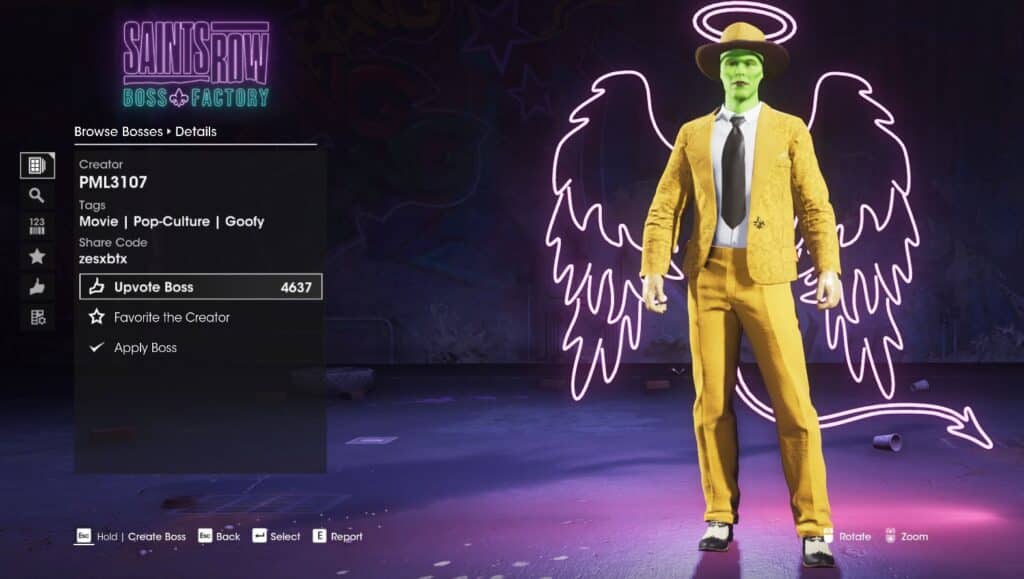 The Mask - Top Best Boss Character Designs In Saints Row