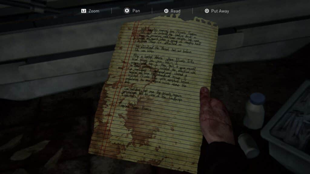 Atrium Note - All The The Last of Us Left Behind Remake Collectibles and Optional Conversations