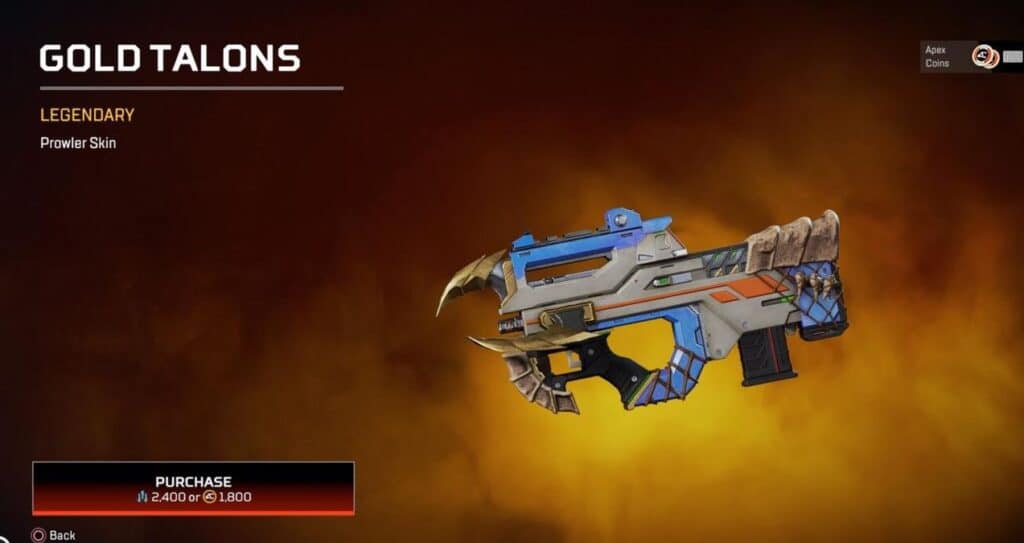 Gold Talons Apex Legends Beast of Prey Event Skins