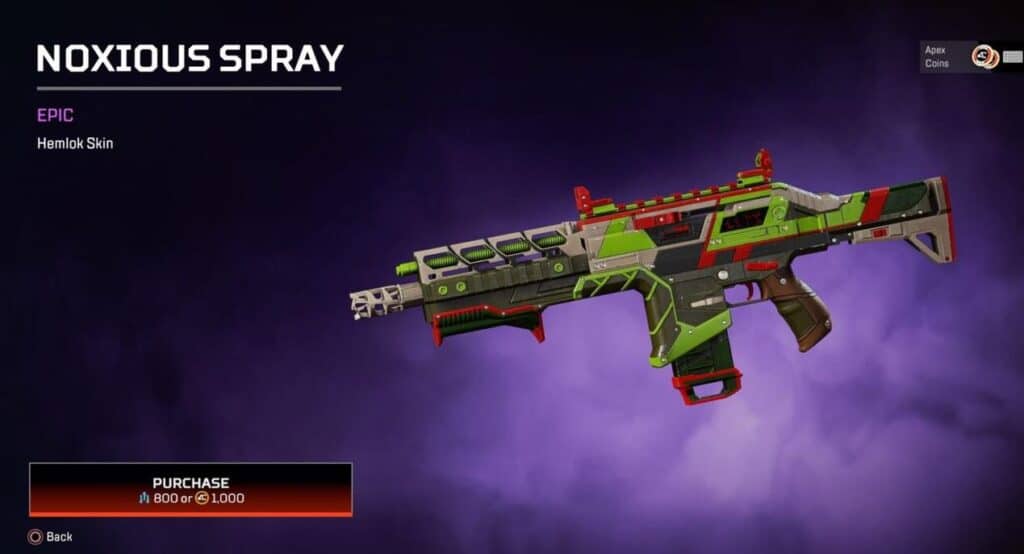 Noxious Spray Apex Legends Beast of Prey Event Skins