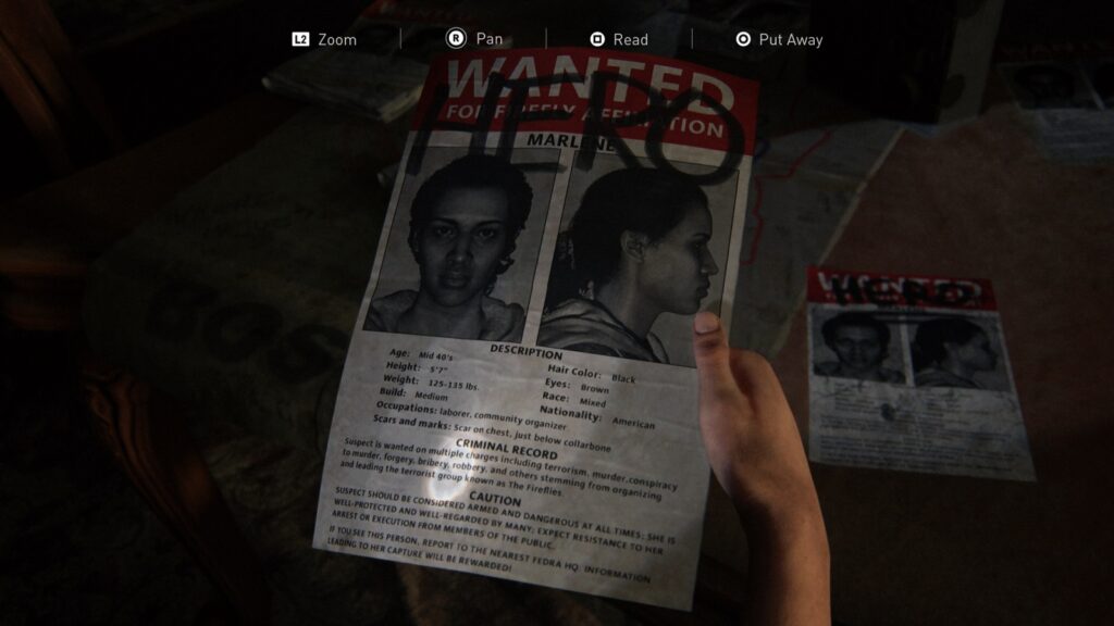 Wanted Poster - All The The Last of Us Left Behind Remake Collectibles and Optional Conversations