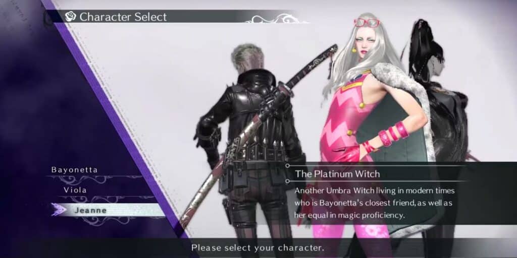 Character Select Bayonetta 3 How to Unlock Jeanne