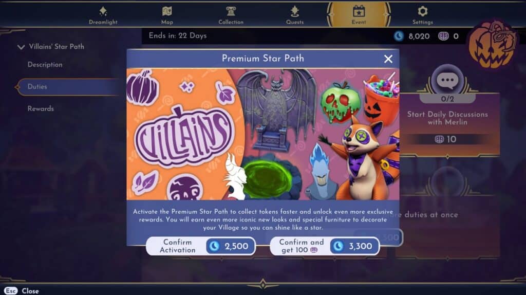 Premium Star Path Disney Dreamlight Valley The Villains' Star Path