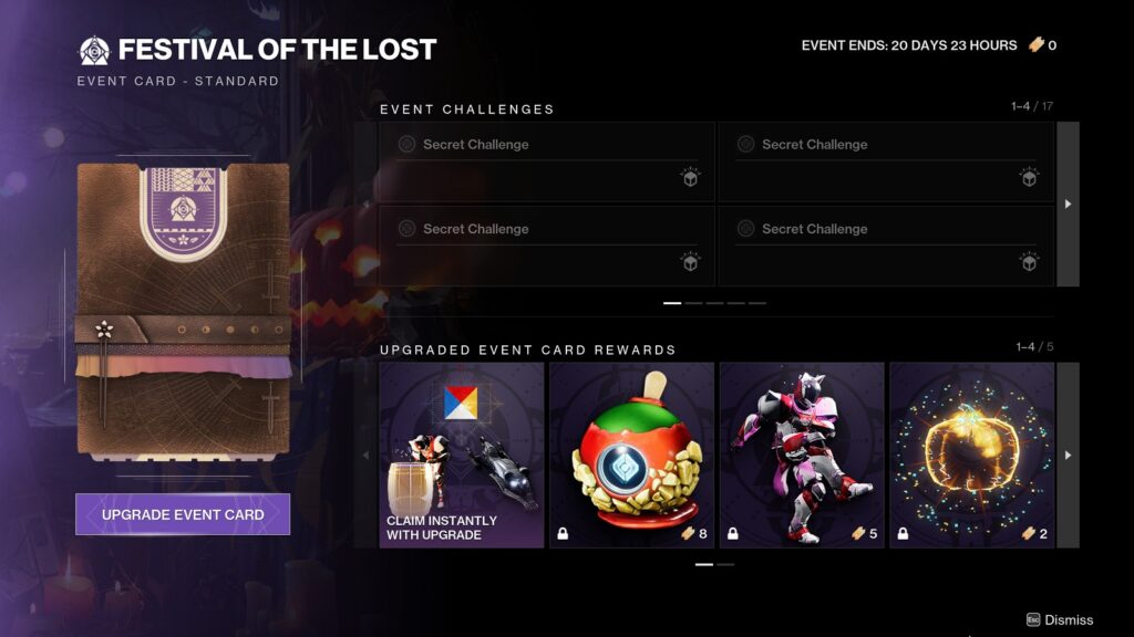 Destiny 2 Festival of the Lost 2022 Event Card Challenges List 03