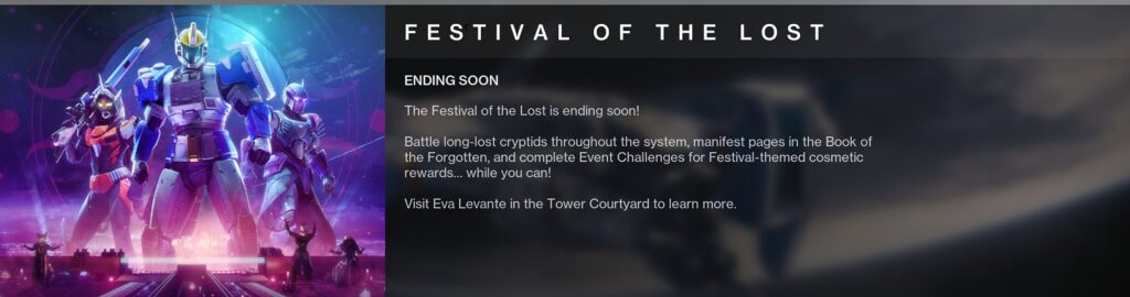 Festival of the Lost Ending Soon