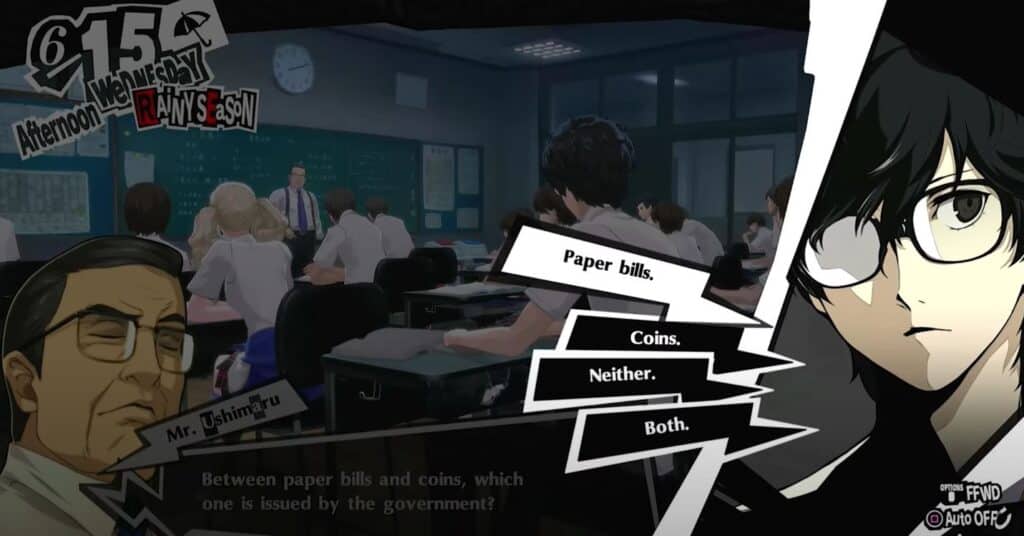 6/15 Persona 5 Royal All Classroom Answers