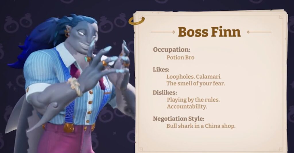 Potionomics All Characters Boss Finn