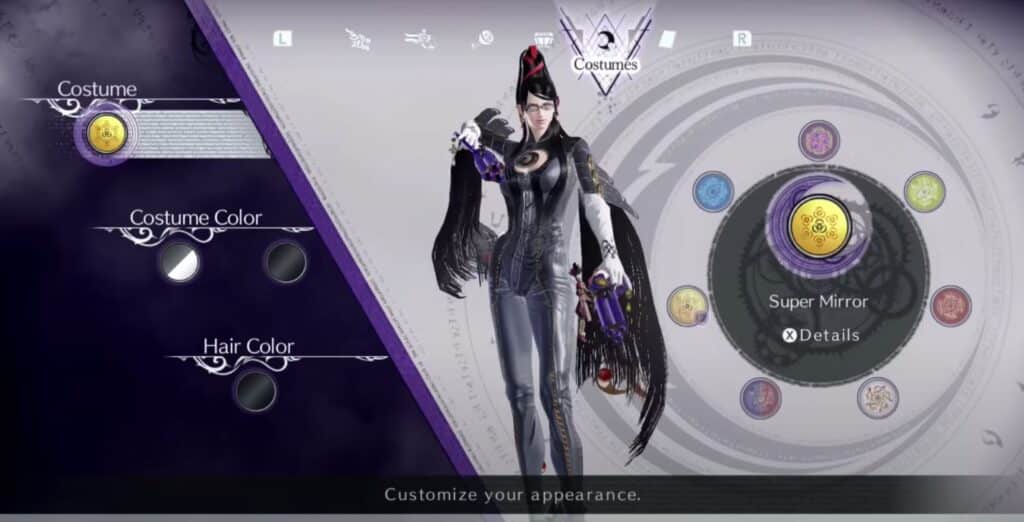 Super Mirror Bayonetta 3 Costumes