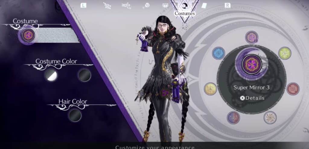 Super Mirror 3 Bayonetta 3 Costumes