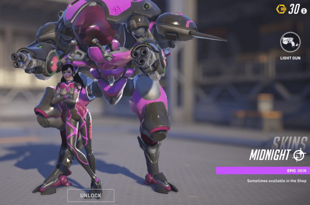 Overwatch 2 DVA Skins - Midnight