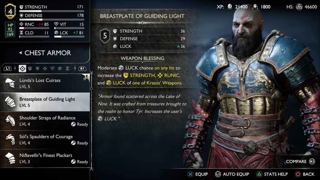 God of War Ragnarok - Guiding Light Armor Set Showcase 1