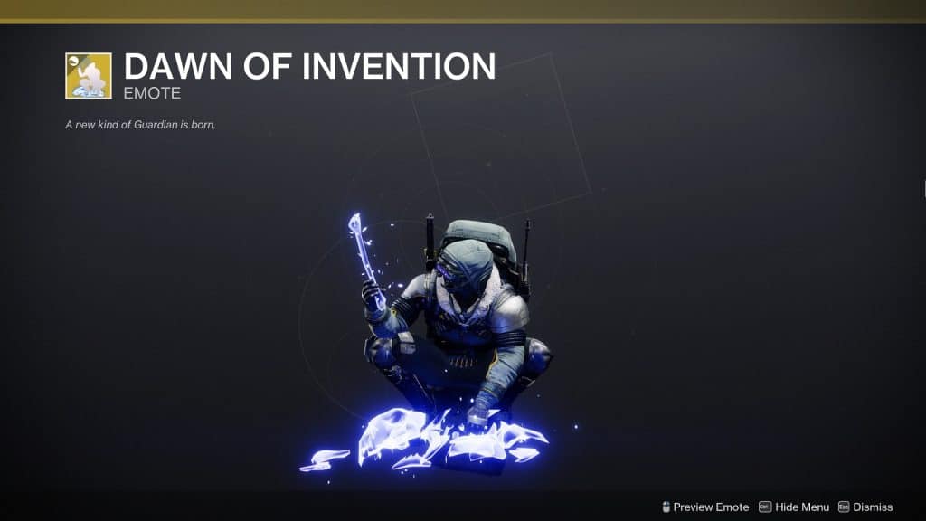 Destiny 2 Dawn of Invention Exotic Emote