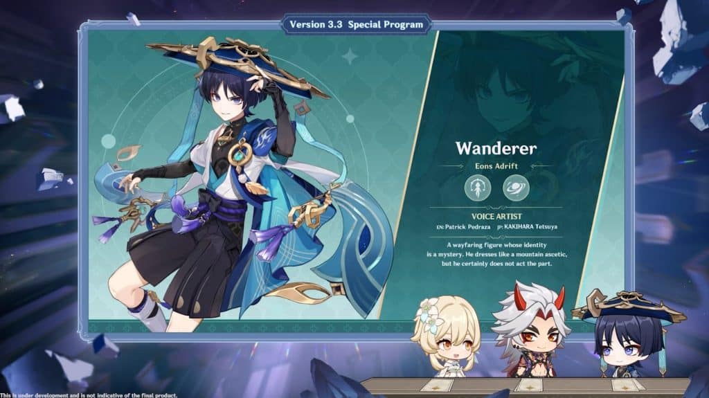 Genshin Impact 3.3 New Characters - Wanderer