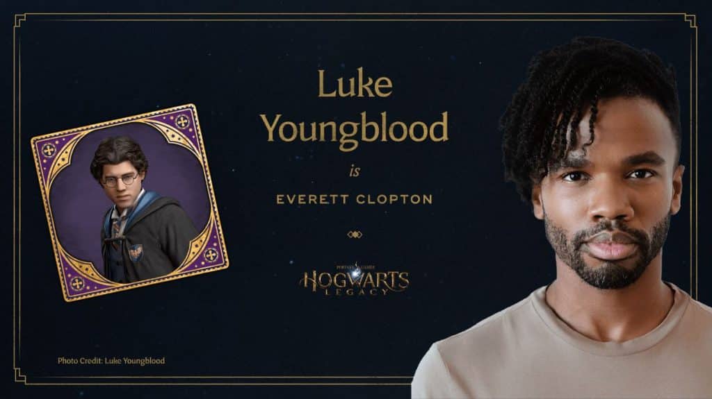 Luke Youngblood as Everett Clopton - Hogwarts Legacy