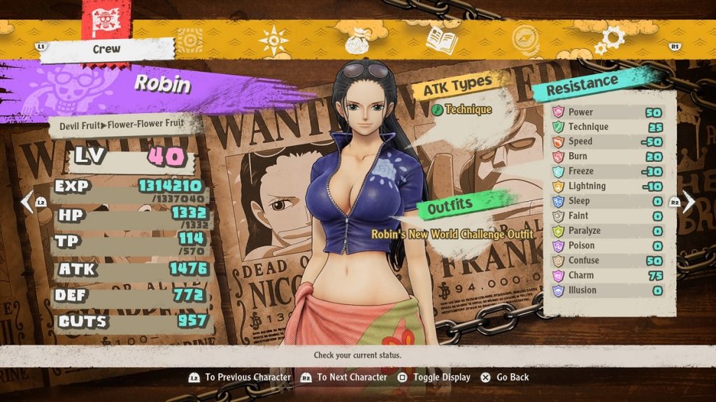 Robin's New World Challenge Outfit - One Piece Odyssey