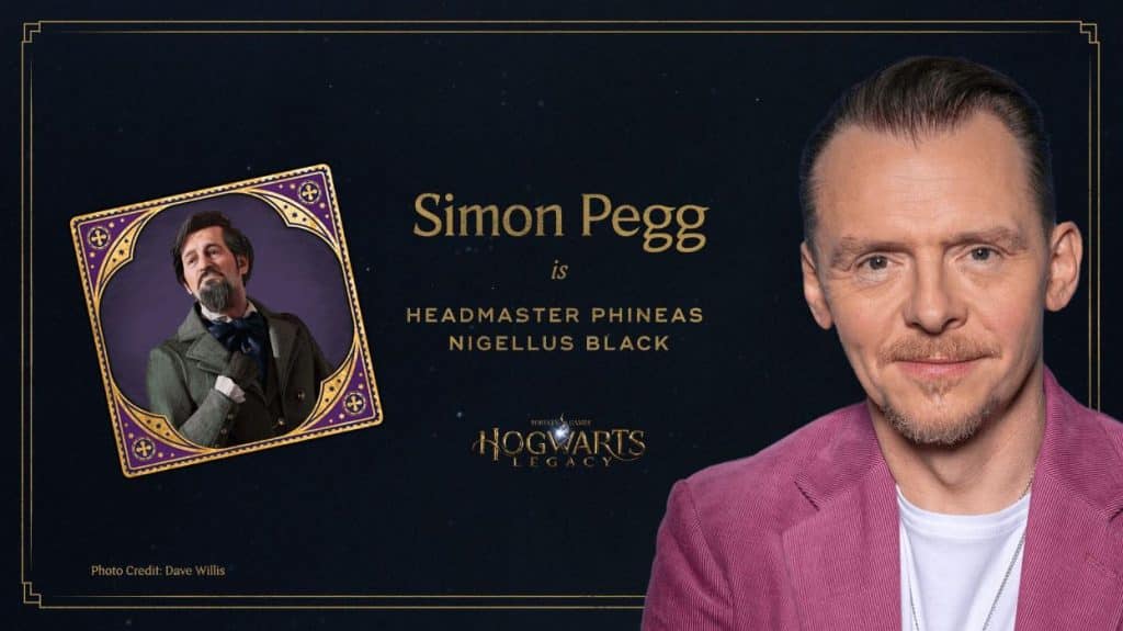 Simon Pegg as Phineas Nigellus Black - Hogwarts Legacy