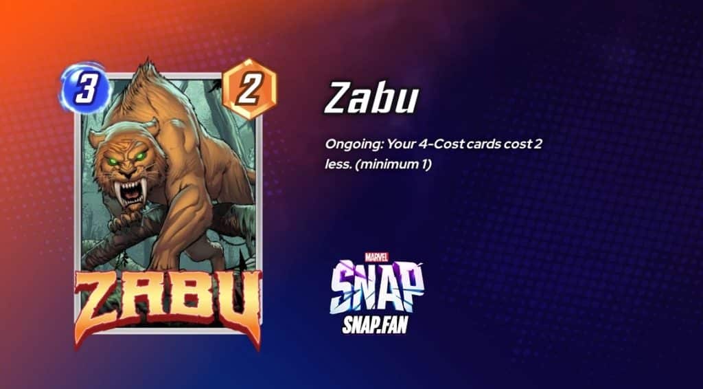 Who is Zabu in Marvel Snap?