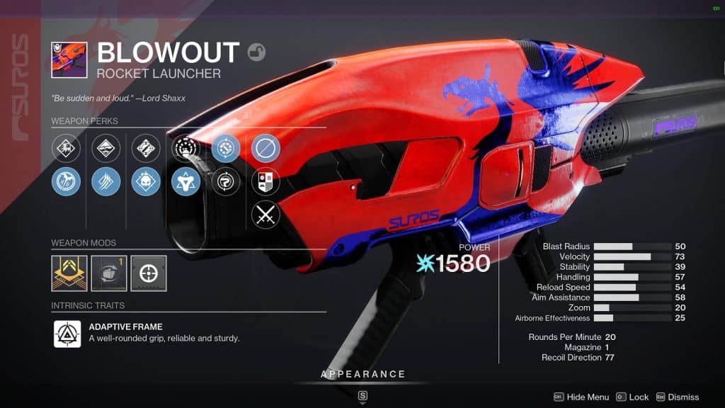 Blowout Rocket Launcher - Best Legendary Weapons you need to Get Before Destiny 2 Lightfall