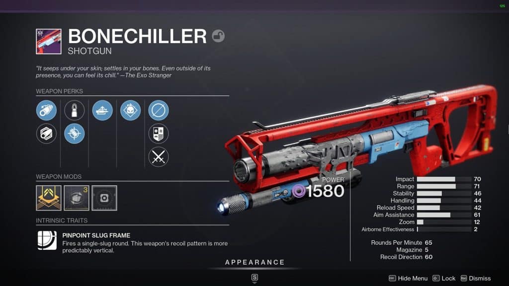 Bonechiller Shotgun - Best Legendary Weapons you need to Get Before Destiny 2 Lightfall