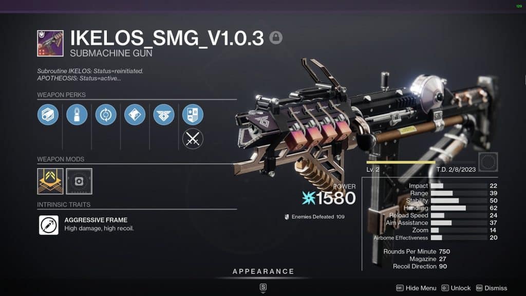 IKELOS_SMG_V1.0.3 Submachine Gun - Best Weapons you need to craft before Lightfall in Destiny 2