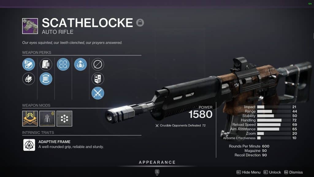 Scathelocke Auto Rifle - Best Legendary Weapons you need to Get Before Destiny 2 Lightfall