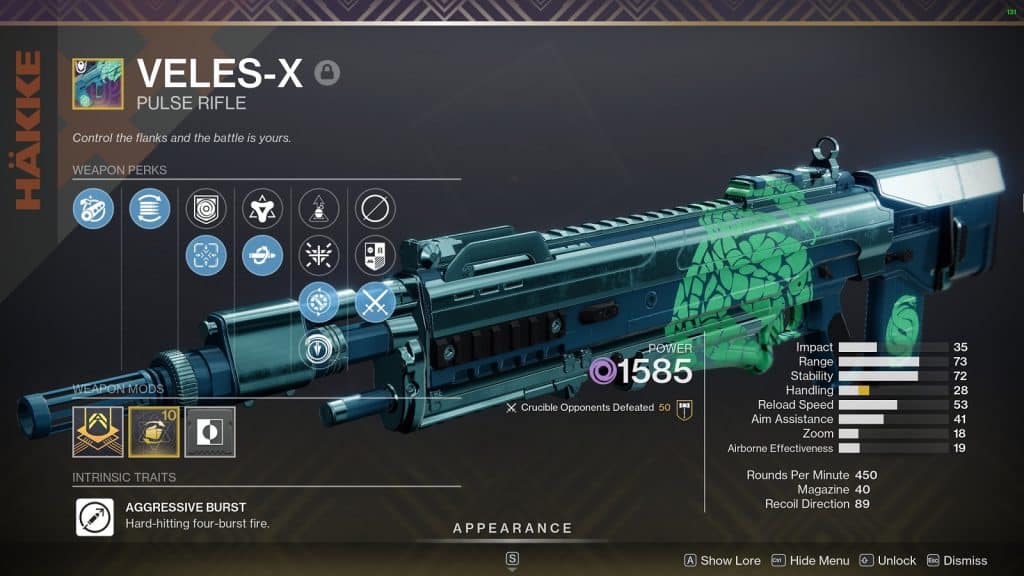 Veles-X Pulse Rifle - Best Legendary Weapons you need to Get Before Destiny 2 Lightfall