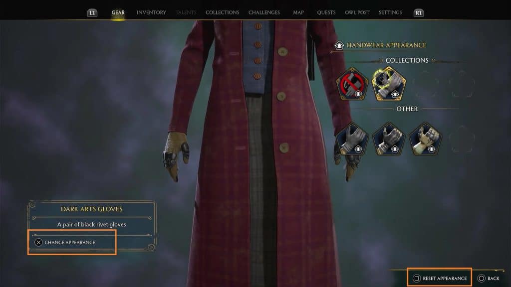 How to Change Gear Outfits in Hogwarts Legacy