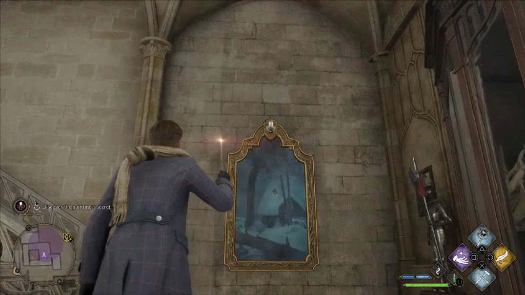 Discover the painting's secret - Cache in the Castle side quest Walkthrough Hogwarts Legacy