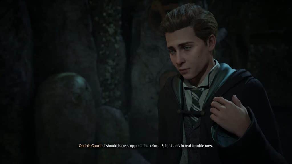 Talk to Ominis at the catacomb - Hogwarts Legacy In the Shadow of the Relic relationship quest