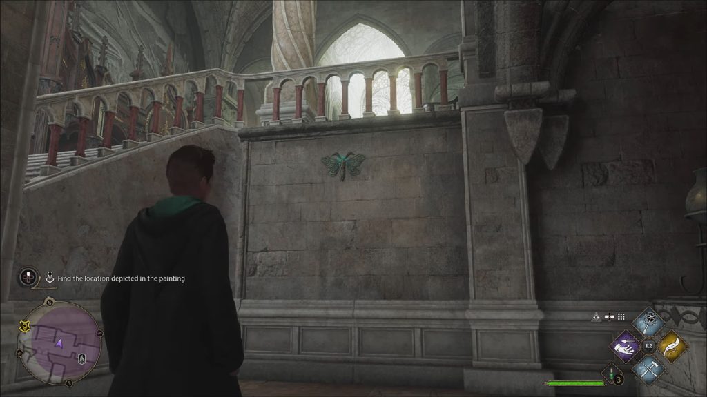 Find the location depicted in the painting - Hogwarts Legacy Like a Moth to a Frame side quest Walkthrough