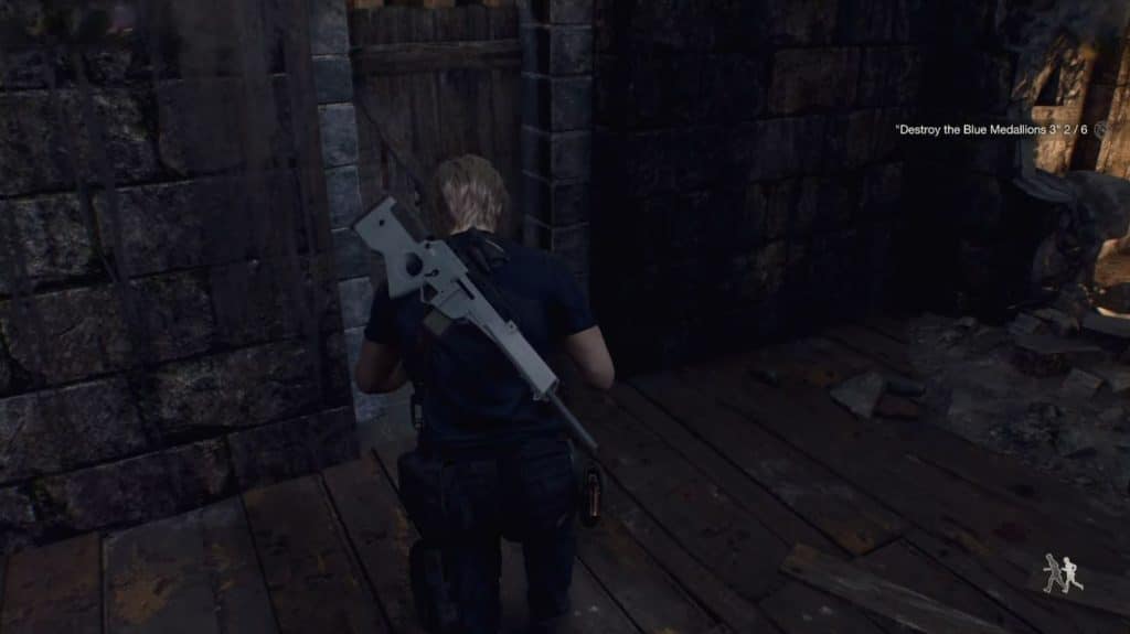 Castle Gate Blue Medallion 3 - Resident Evil 4 Remake