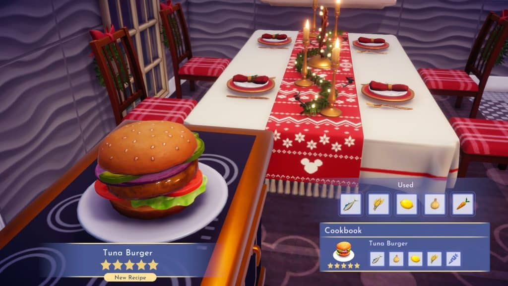 How do you make a Tuna Burger in Disney Dreamlight Valley 1