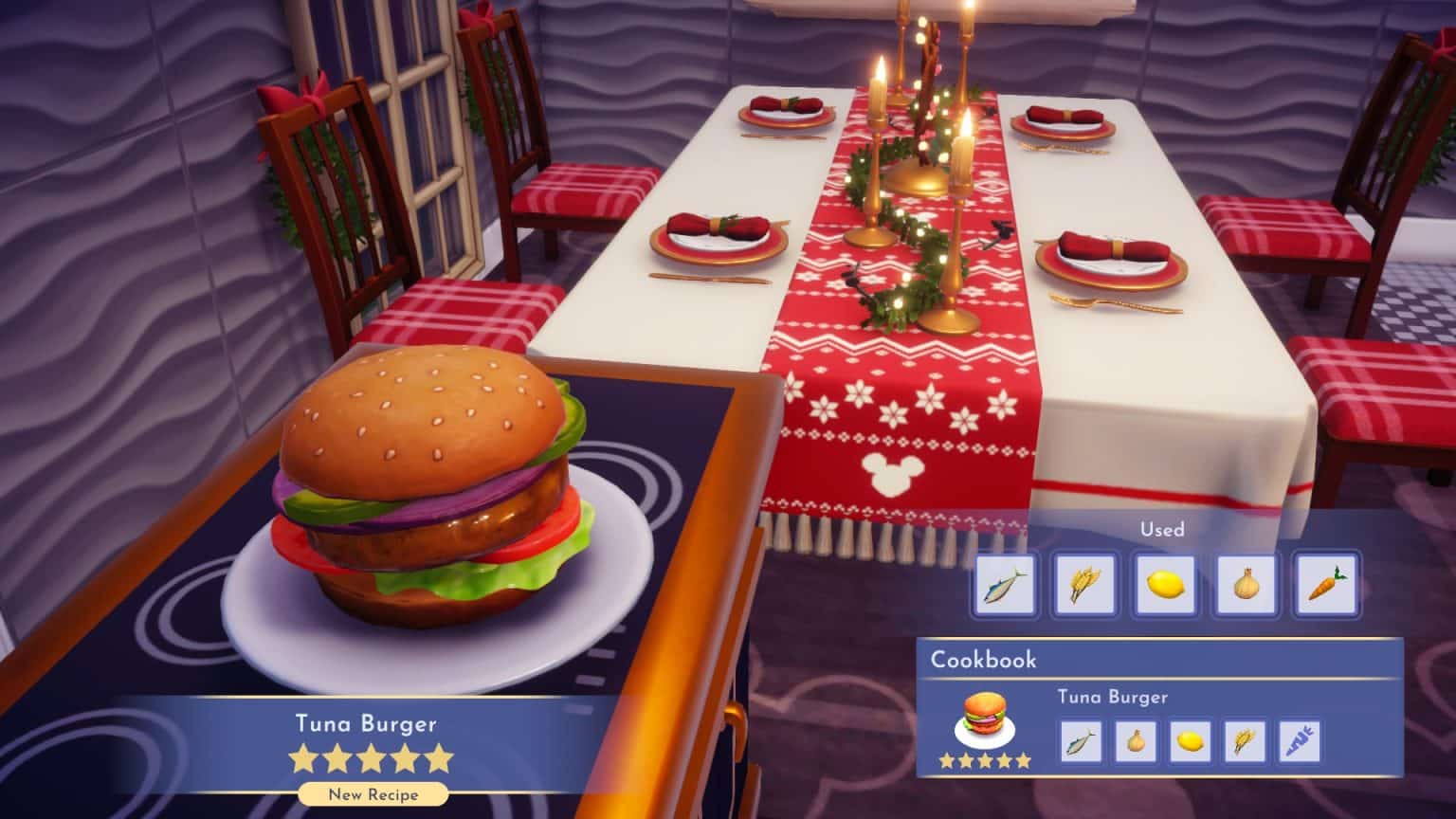 Tuna Burger Recipe - Disney Dreamlight Valley