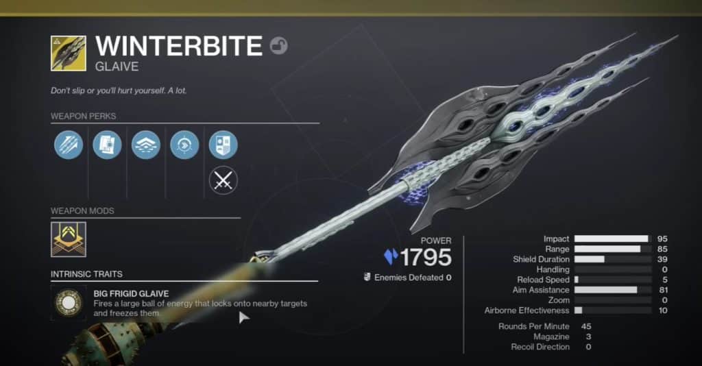 Winterbite in Destiny 2 Lightfall